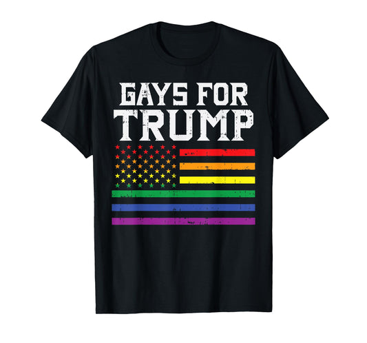 Gays for Trump USA Flag Pro Reelect Donald 2020 LGBT Gift T-Shirt