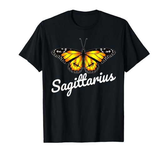 Sagittarius Butterfly Wings Sagittarius Zodiac Sign to Women T-Shirt