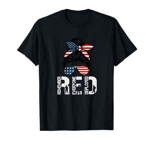(2 Sided Print) Red Friday Military Support Troops T-Shirt