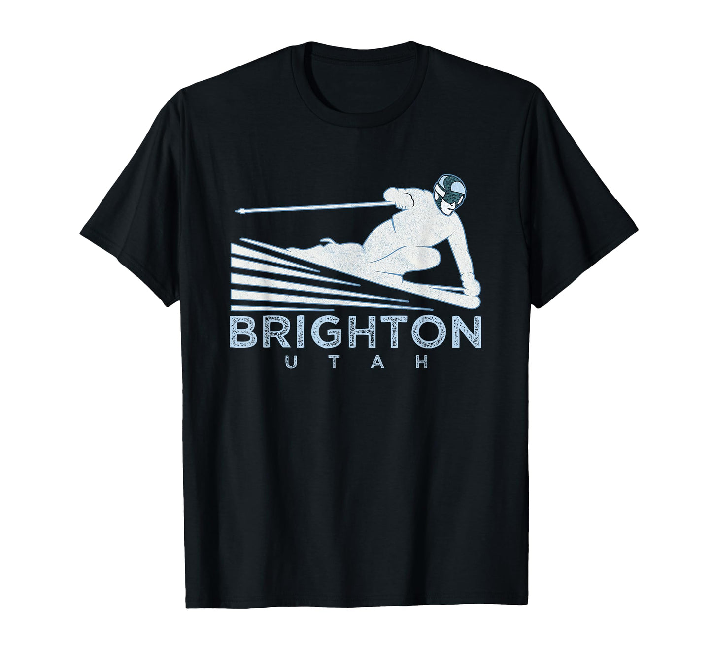 Retro Ski Brighton, Utah Illustration - Vintage Snow Ski T-Shirt