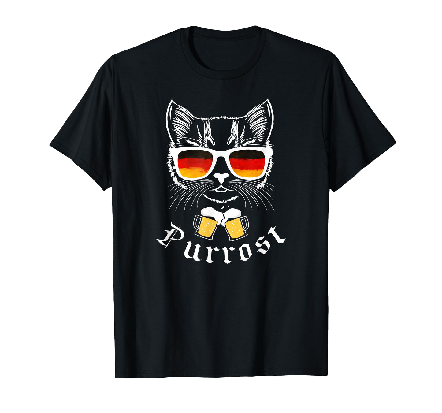 Oktoberfest Funny Prost Pun Purrost Cat T-Shirt