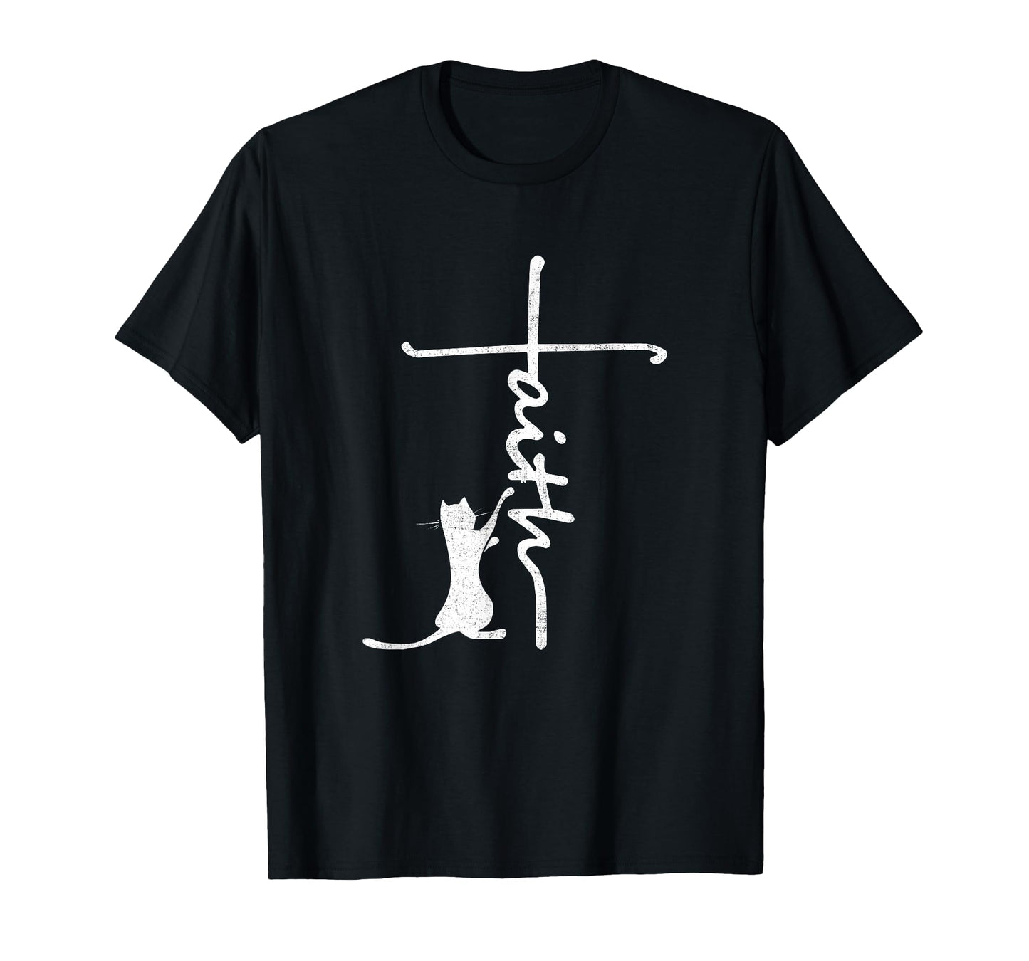 Funny cat shirts for women - Faith Cross Quotes Christian T-Shirt