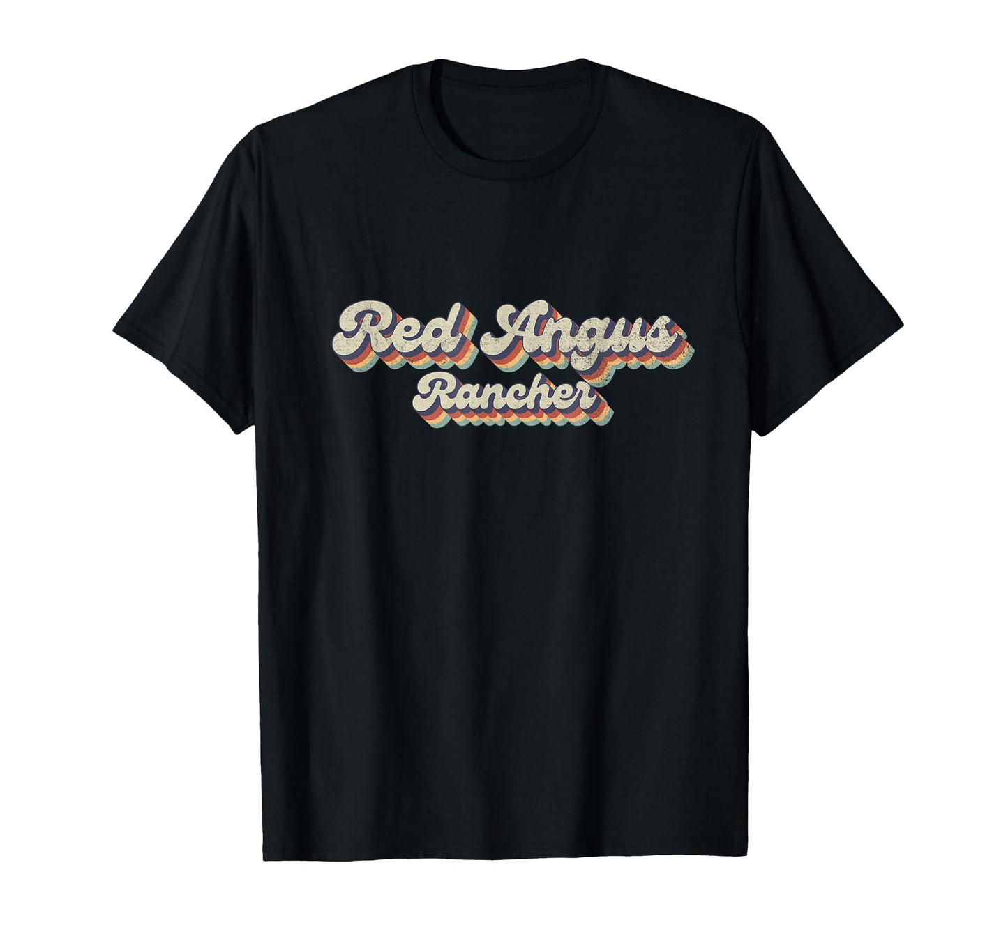 70's Cattle - Vintage Cow Rancher Red Angus T-Shirt
