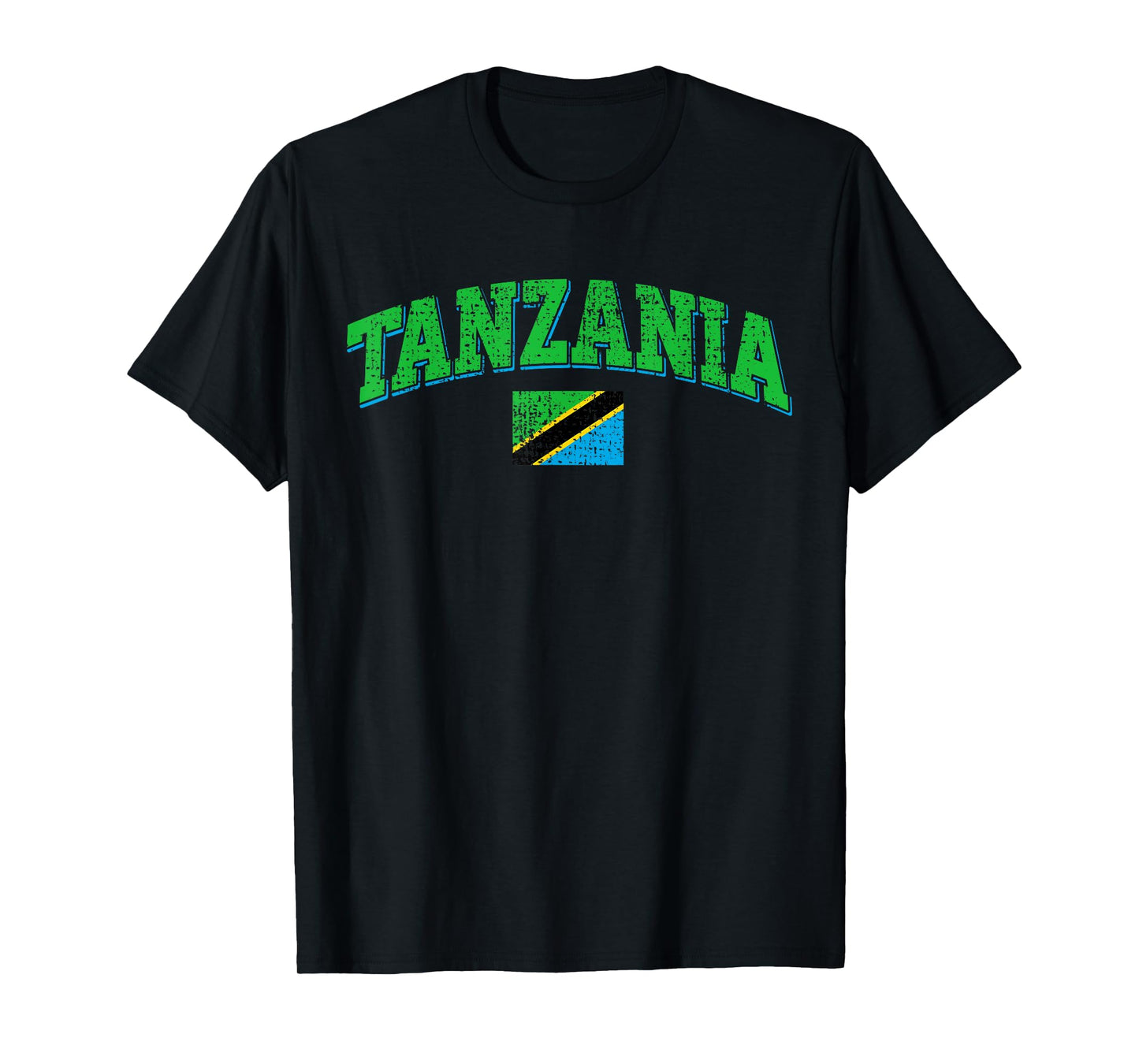 Vintage Tanzania Africa Flag Souvenir Proud Sports T-Shirt