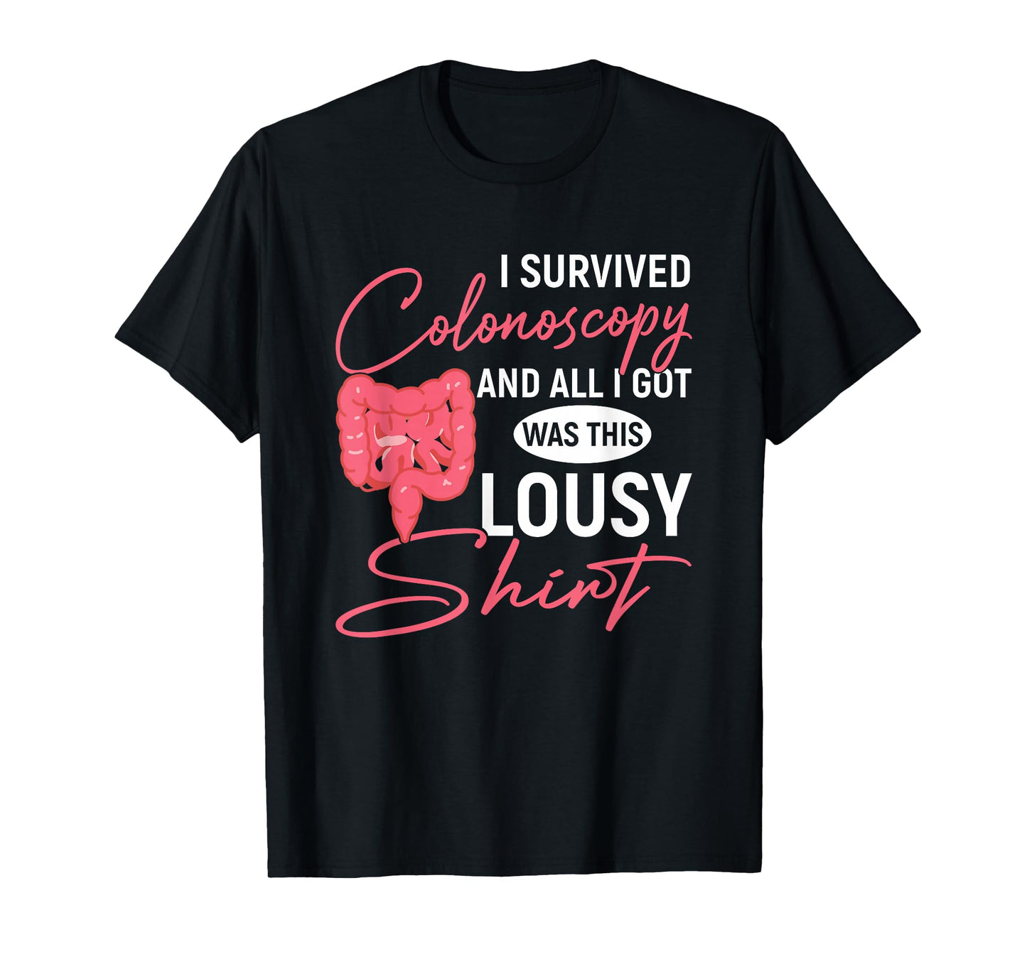 Colonoscopy Endoscopy T-Shirt, Small, Black