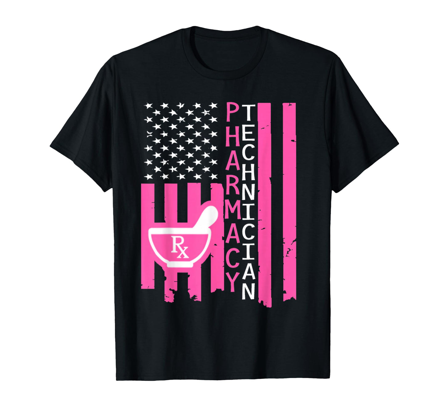 Pharmacy Technician American Flag Tshirt T-Shirt