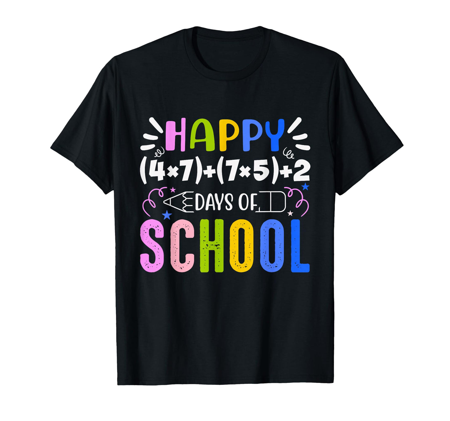 Happy 100th Day of School Teacher Student Boys Girls Math T-Shirt