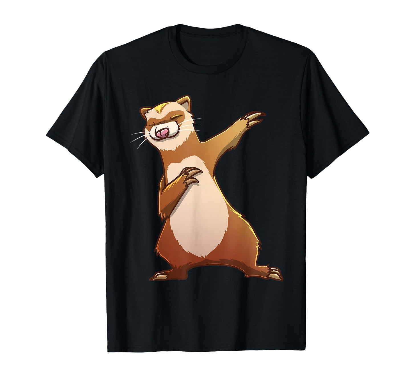 Funny Ferret Gift For Kids Men Women Dabbing Dance Hip-hop T-Shirt