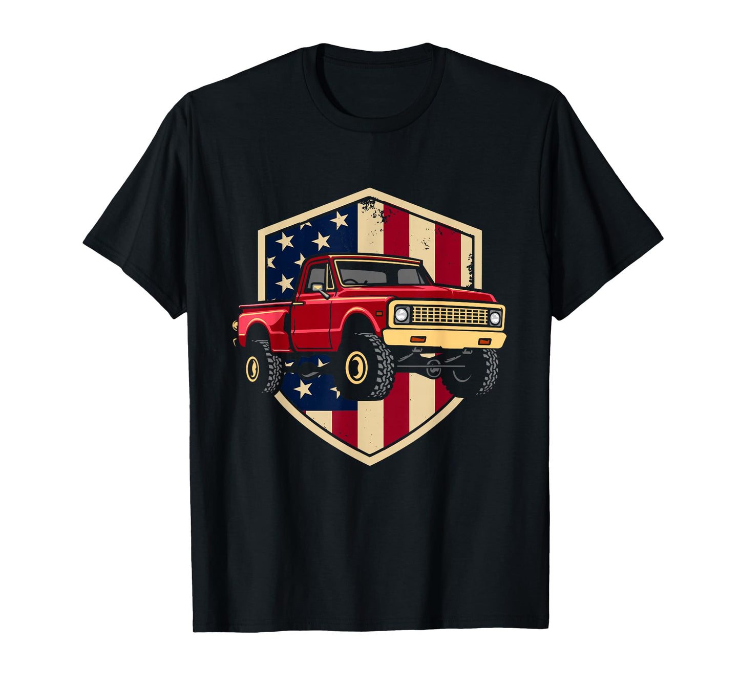 Patriotic Red Pickup Truck American Pride T-Shirt
