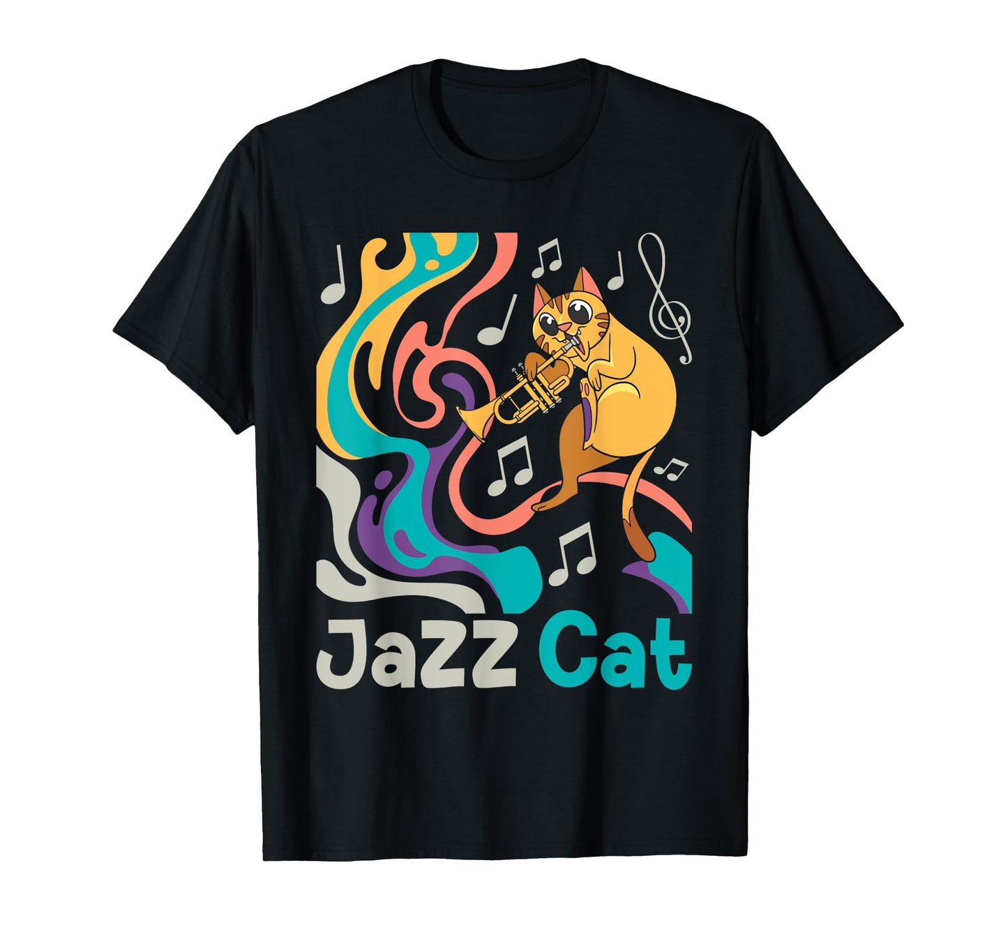 Jazz Cat - Trumpet Lover Trumpeter Marching Band T-Shirt