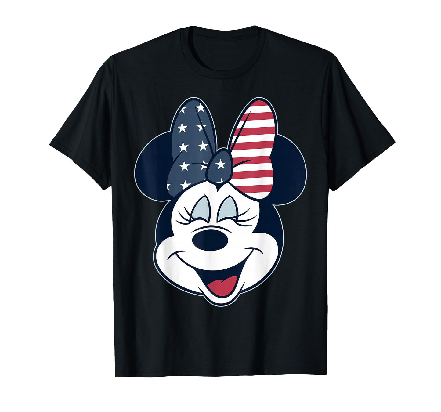 Disney Mickey And Friends Minnie American Flag Bow T-Shirt