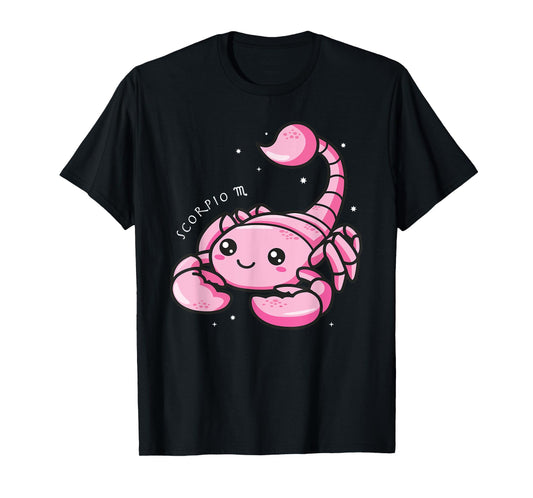 Cute Scorpio for Kids Kawaii Zodiac Sign Birthday Scorpion T-Shirt