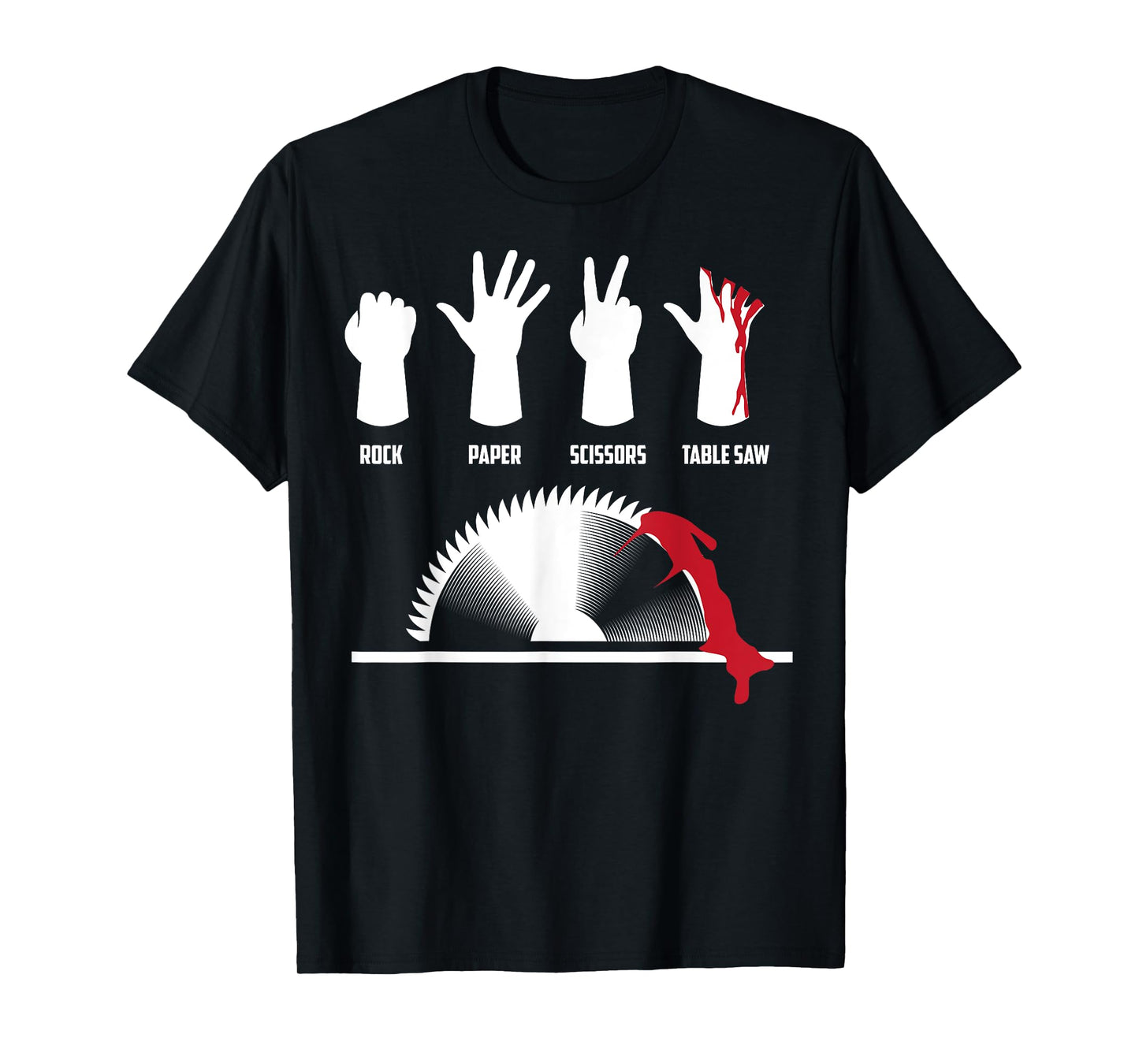 Cool Rock Paper Scissors Table Saw Gift Carpenters T-Shirt T-Shirt