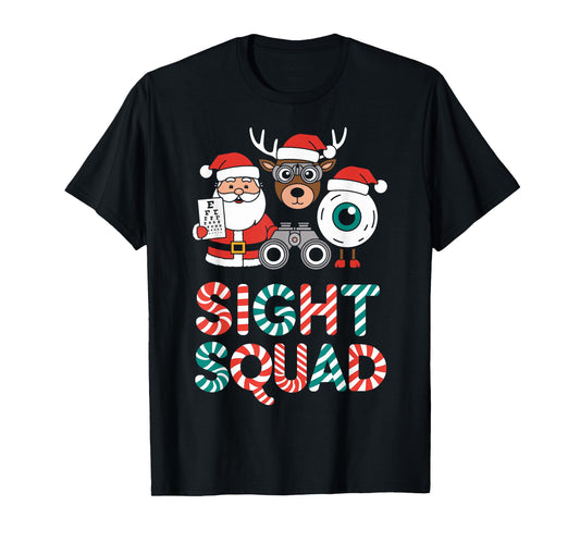 Cute Sight Squad Christmas Eye Doctor Christmas Optician T-Shirt