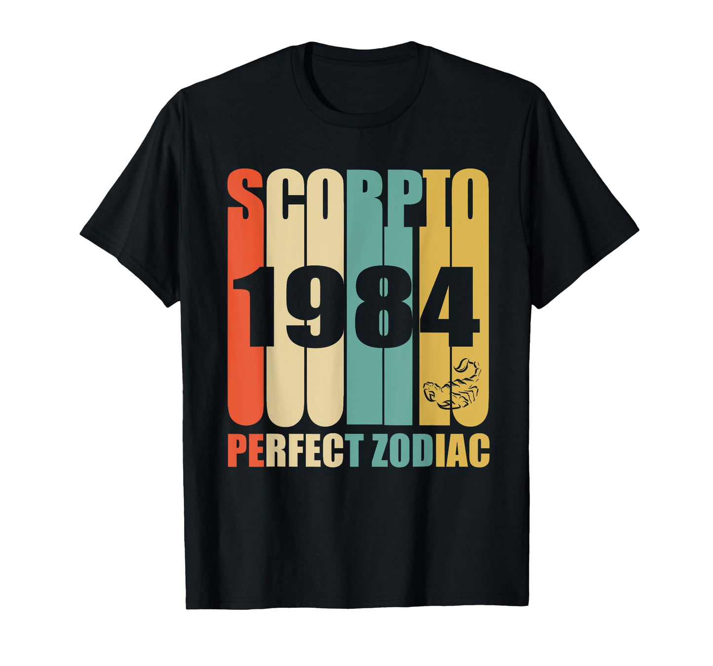Retro Scorpio 1984 T-Shirt 34 yrs old Bday 34th Birthday Tee