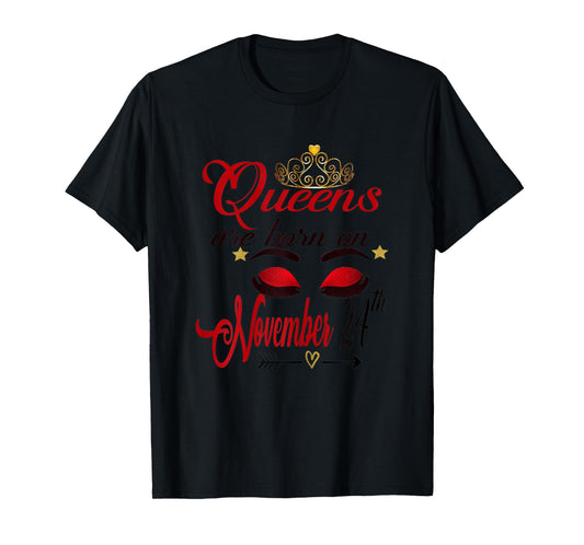 Womens Queens are Born on November 24th Sagittarius Birthday Girl T-Shirt