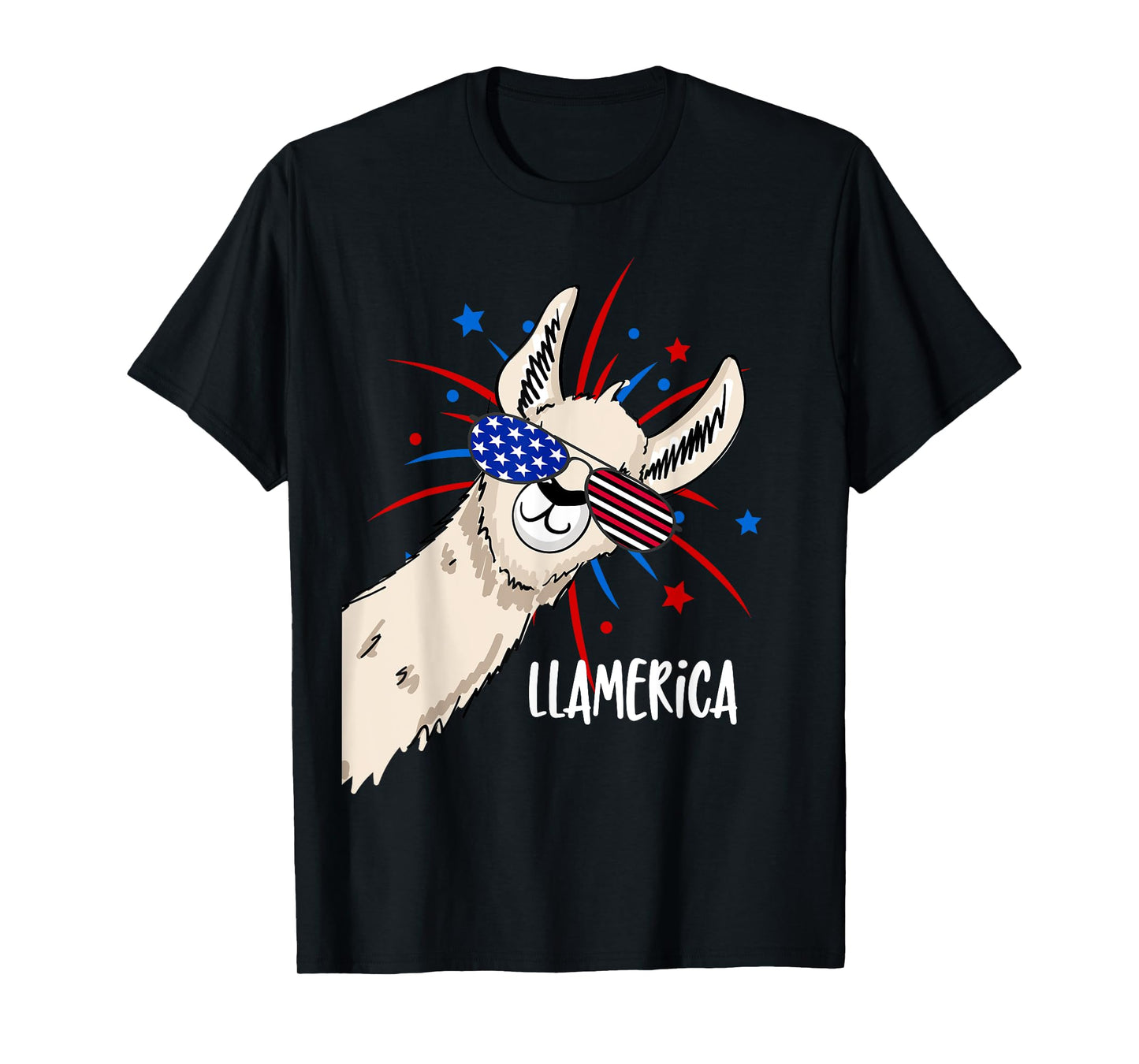 Funny Patriotic Llama Party Shirt For The Fourth Of July T-Shirt
