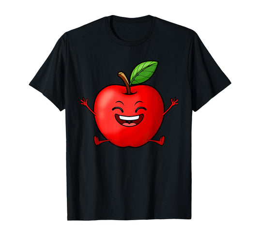 Cute Red Apple Design For Men Women Kids Red Apple Lovers T-Shirt