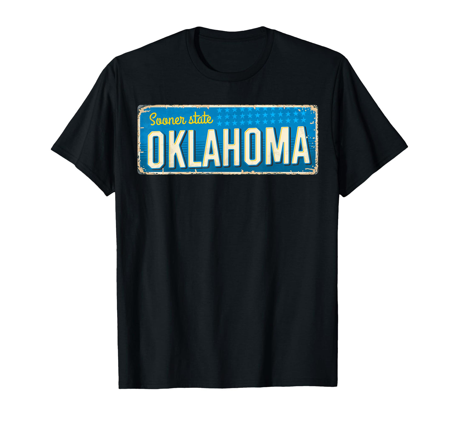 Vintage Oklahoma USA American License Plate T-Shirt