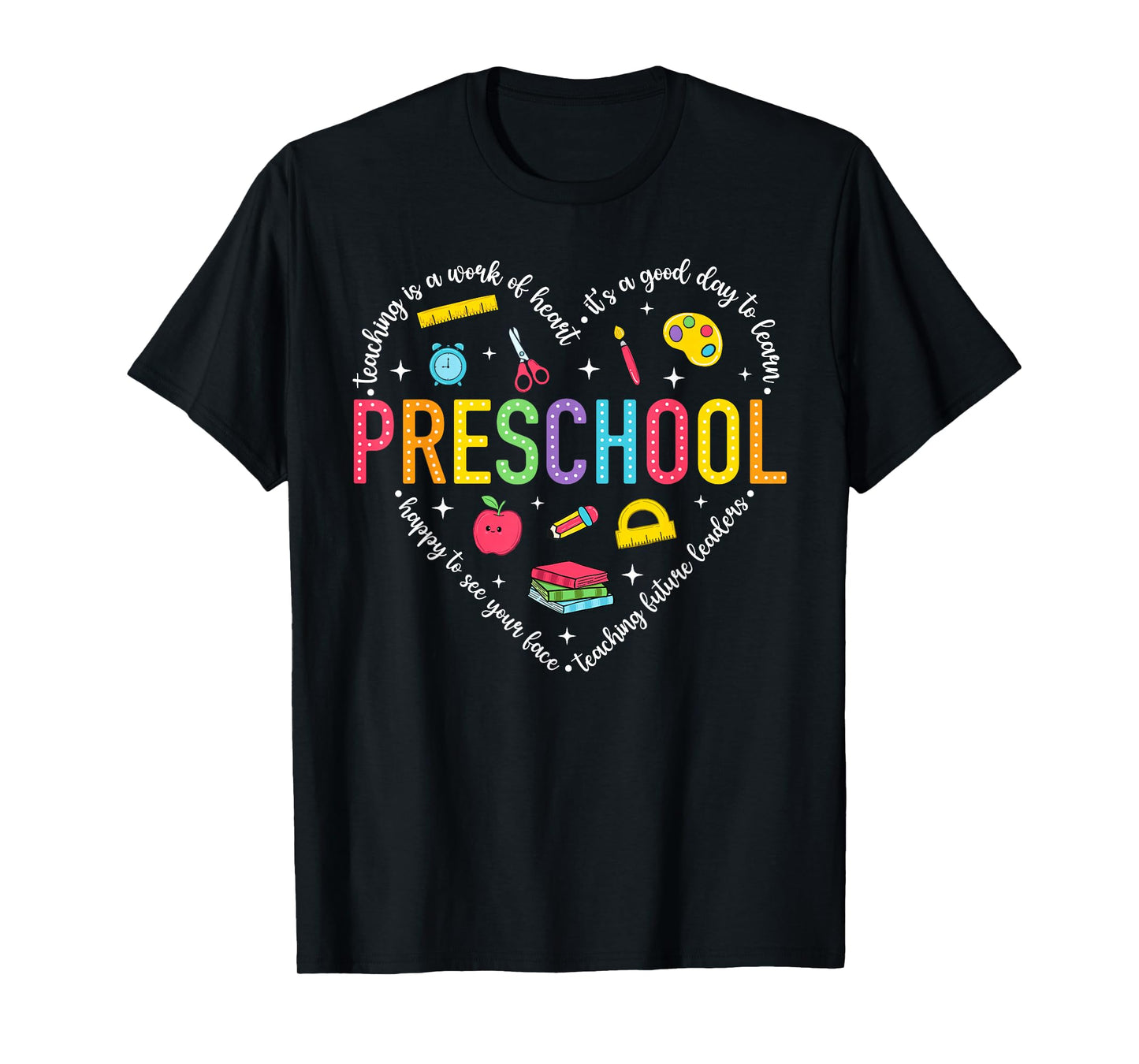 Preschool Teacher Pre-K Heart First Day Of Preschool Kids T-Shirt