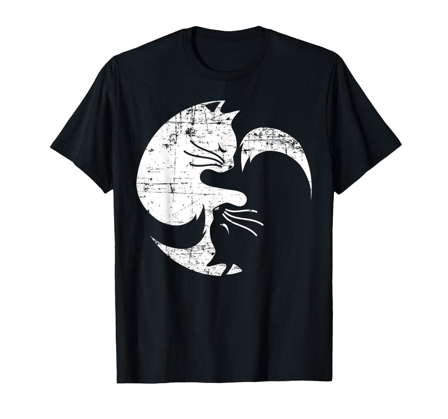 Cat Yin Yang Yoga Spirituality Meditation Balance Zen T-Shirt