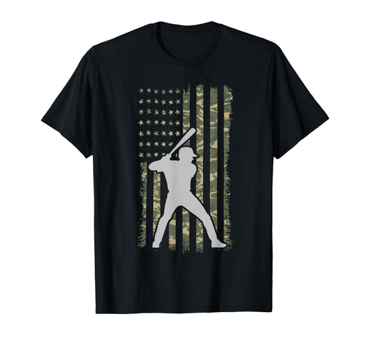 Baseball Player Gifts American Flag Baseball USA T-Shirt