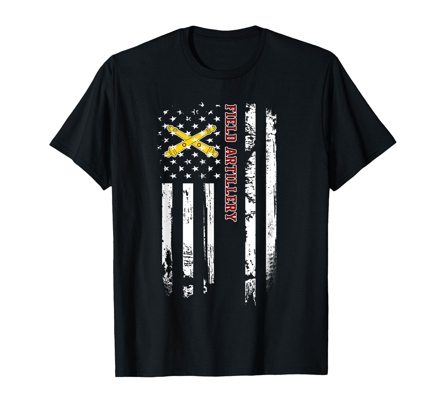 Field Artillery Veteran USA Flag Military Veterans Day Xmas Women Men T-Shirt