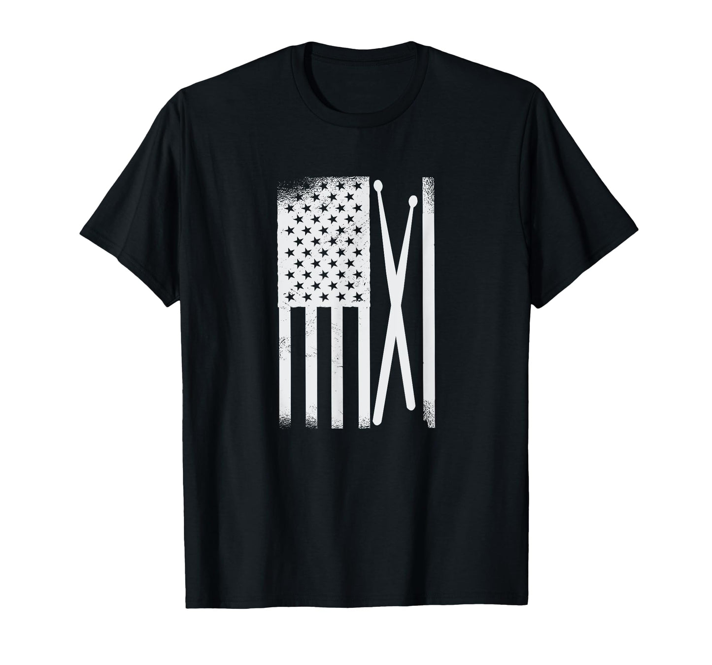 American Flag Drumsticks USA Drummers Vintage Drum Sticks T-Shirt for Women Kids Men