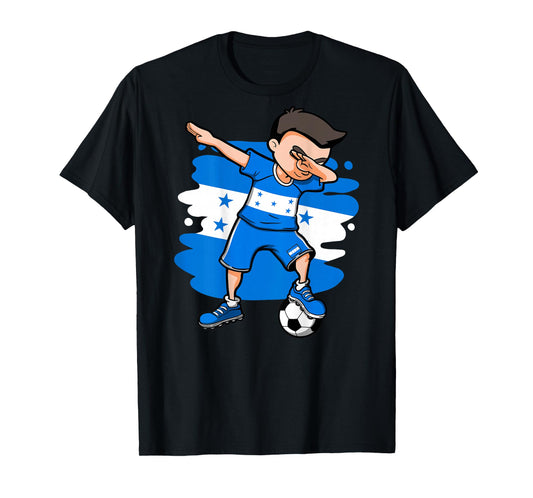 Dabbing Soccer Boy Honduras Jersey Honduran Football Lovers T-Shirt