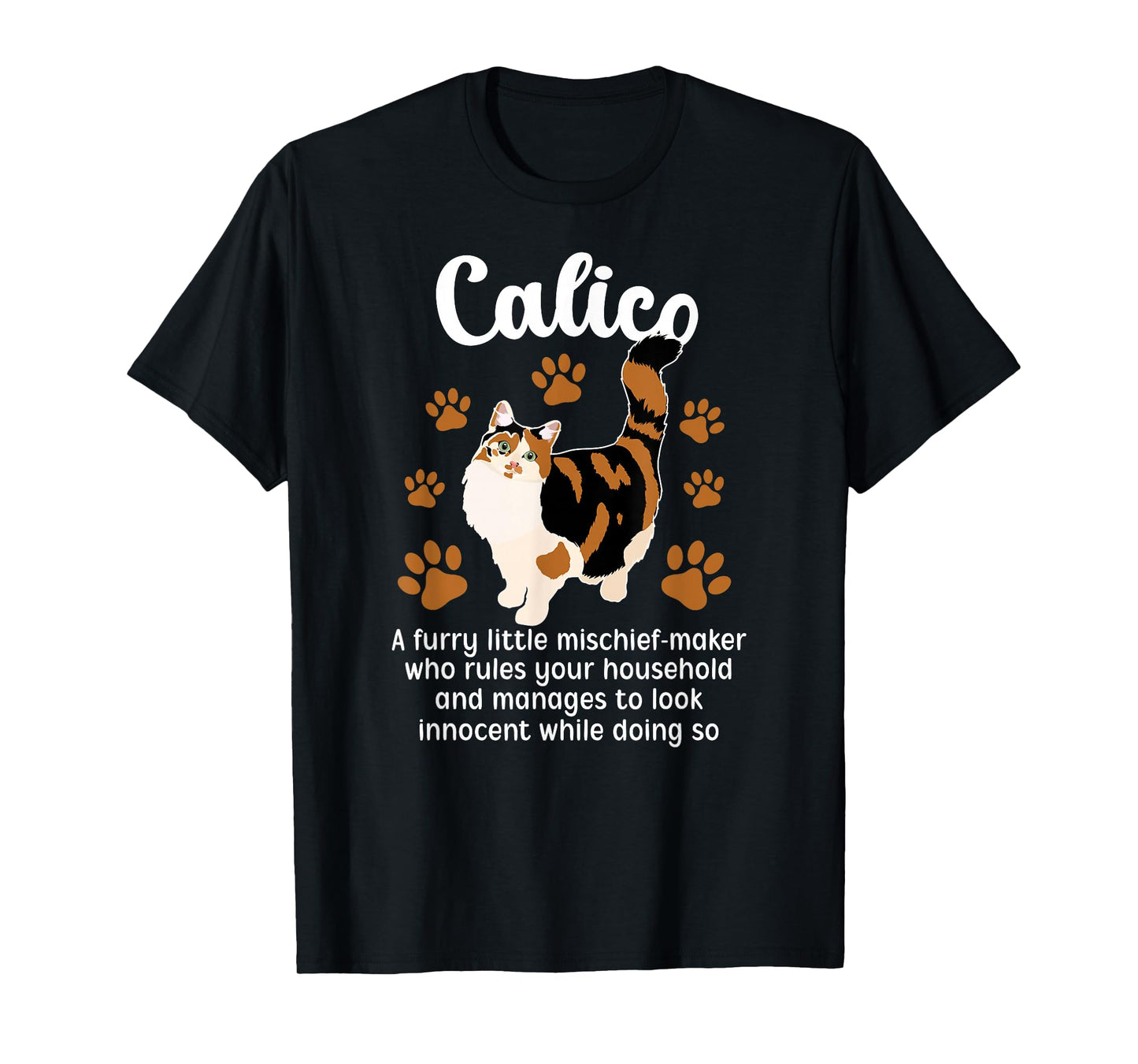 Calico Cat Definition Calico Cat Owner Calico Cat Lover T-Shirt