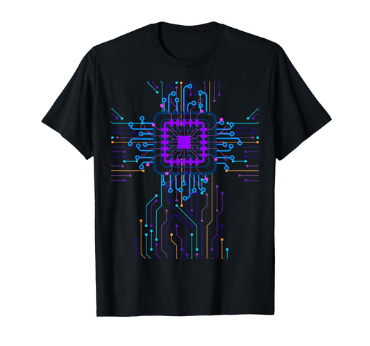 CPU PC Sci-fi Movie Tees Circuit Board Geeks Computing T-Shirt