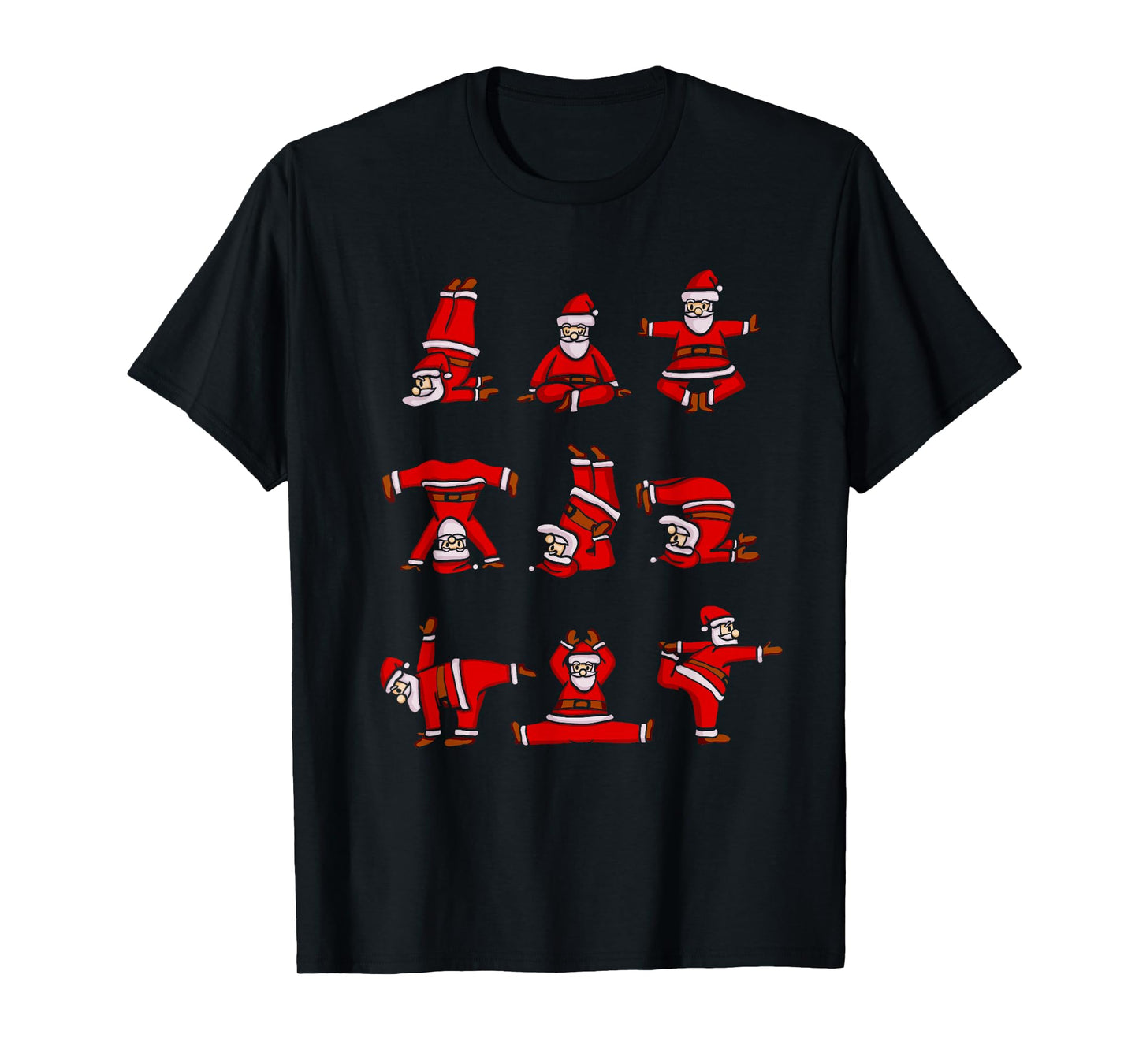 Yoga Santa Women Men Kids Funny Christmas T-Shirt