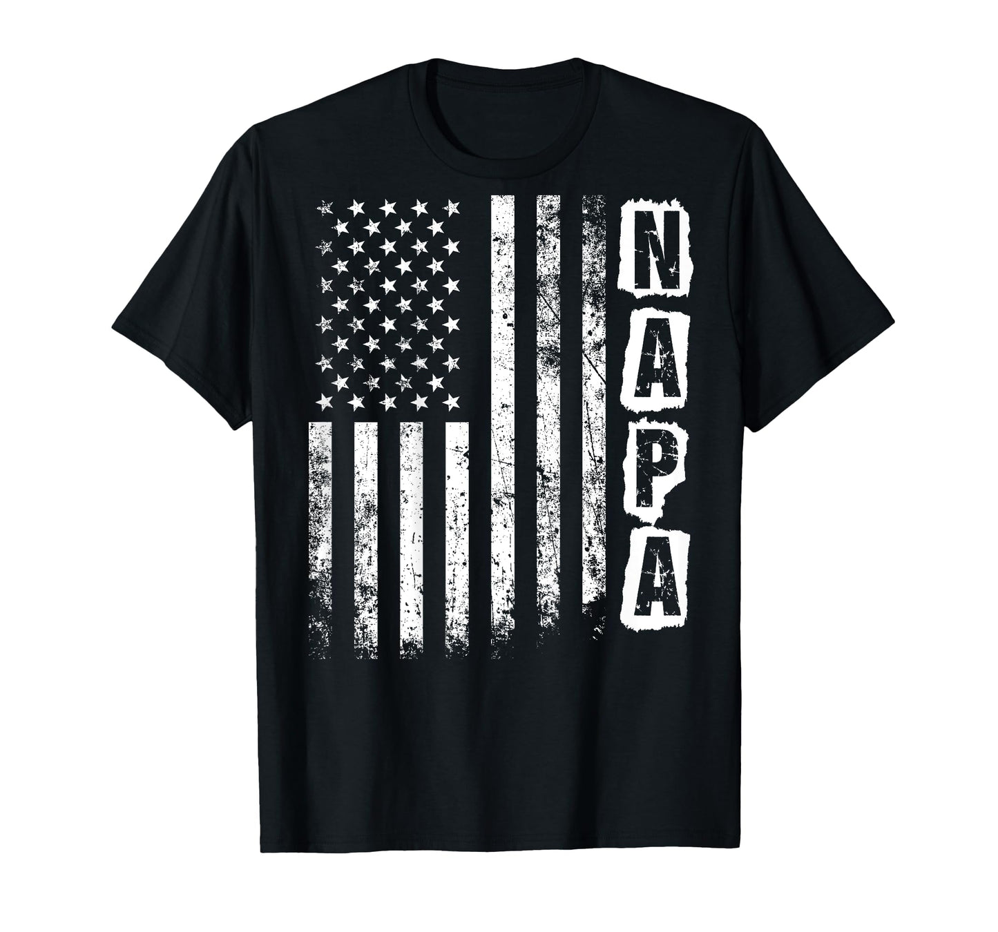 Napa Father's Day American Flag 4th of July Backside T-Shirt