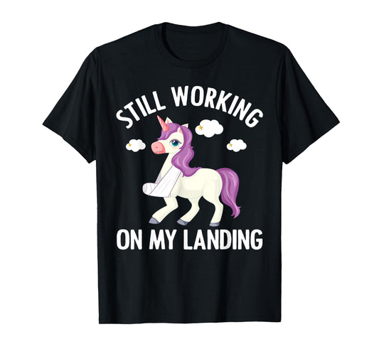 Cool Broken Arm For Men Women Broke Elbow Hand Unicorn T-Shirt