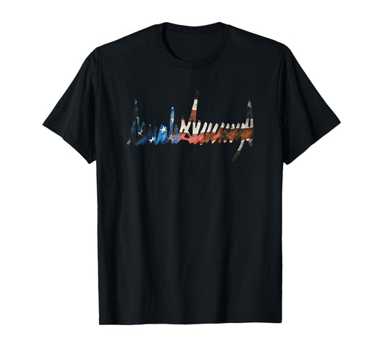 President Signature Grunge USA Flag 4th of July 1776 T-Shirt