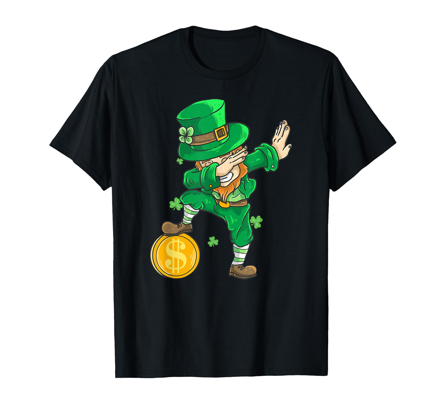 St Patricks Day Dabbing Leprechaun Kids Dab T-Shirt