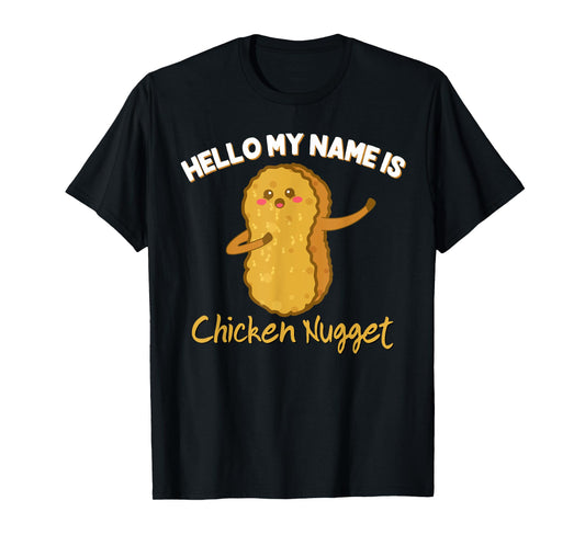Hello My Name is Chicken Nugget Costume Kids Chicken Tee T-Shirt