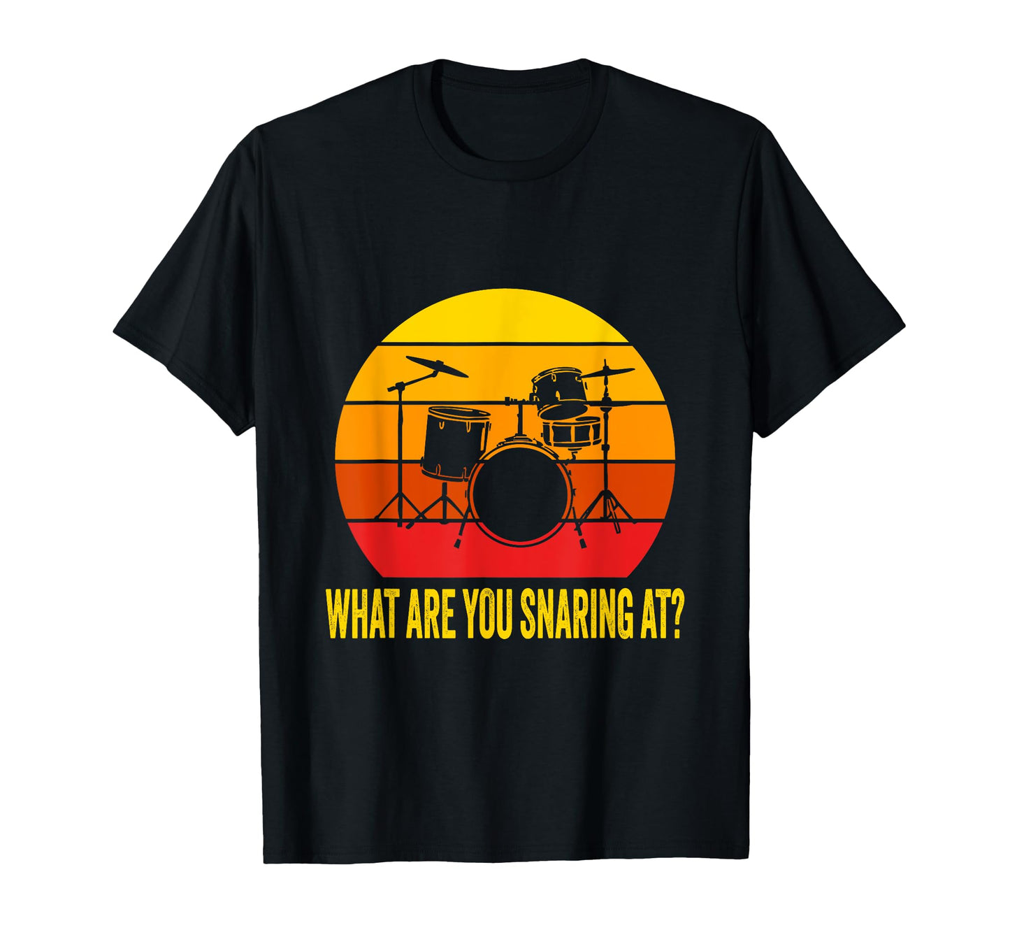 Retro Vintage What are you snaring at Drums Funny Drummer T-Shirt