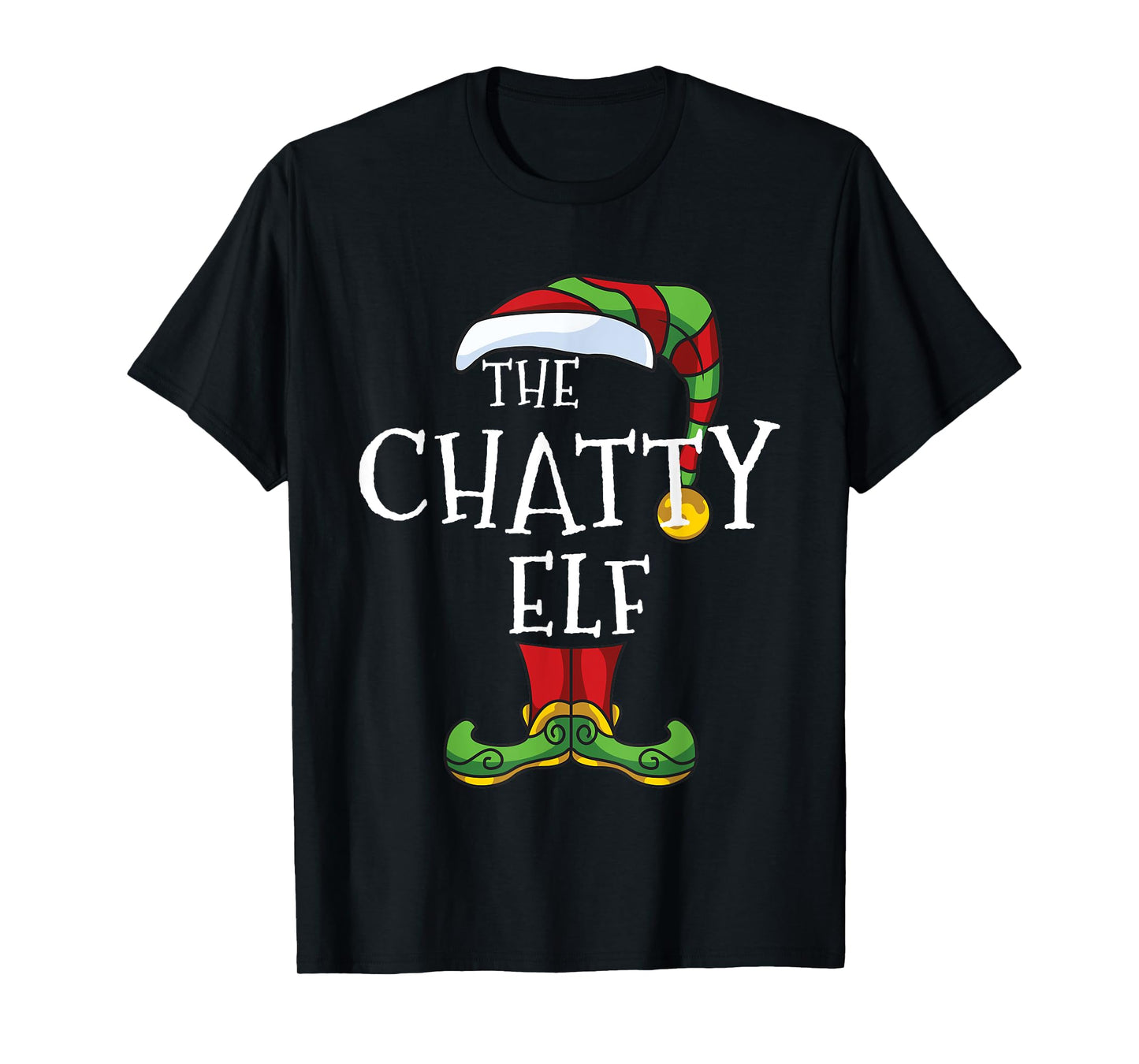 Chatty Elf Talkative Family Matching Christmas Group Funny T-Shirt