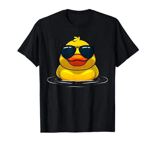 Cool Duck For Men Women Kids Rubber Duck Lovers Sunglasses T-Shirt