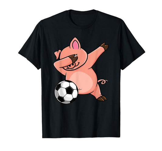 Dabbing Pig Funny Soccer Lovers Jersey Football Fans Sport T-Shirt