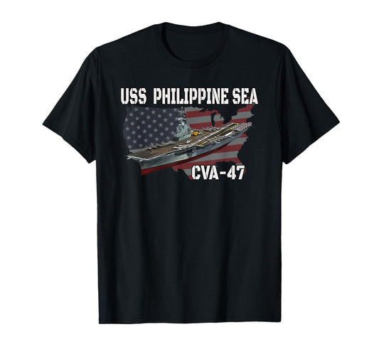 USS Philippine Sea CVA-47 Aircraft Carrier Veterans Grandpa T-Shirt