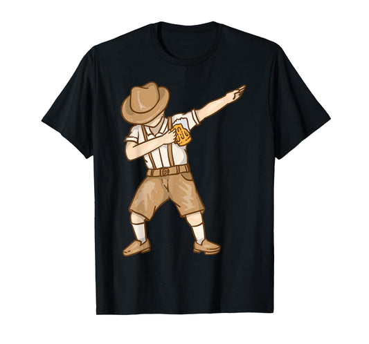 Cool Dabbing German Man with Beer Mug Shirt Oktoberfest Gift T-Shirt