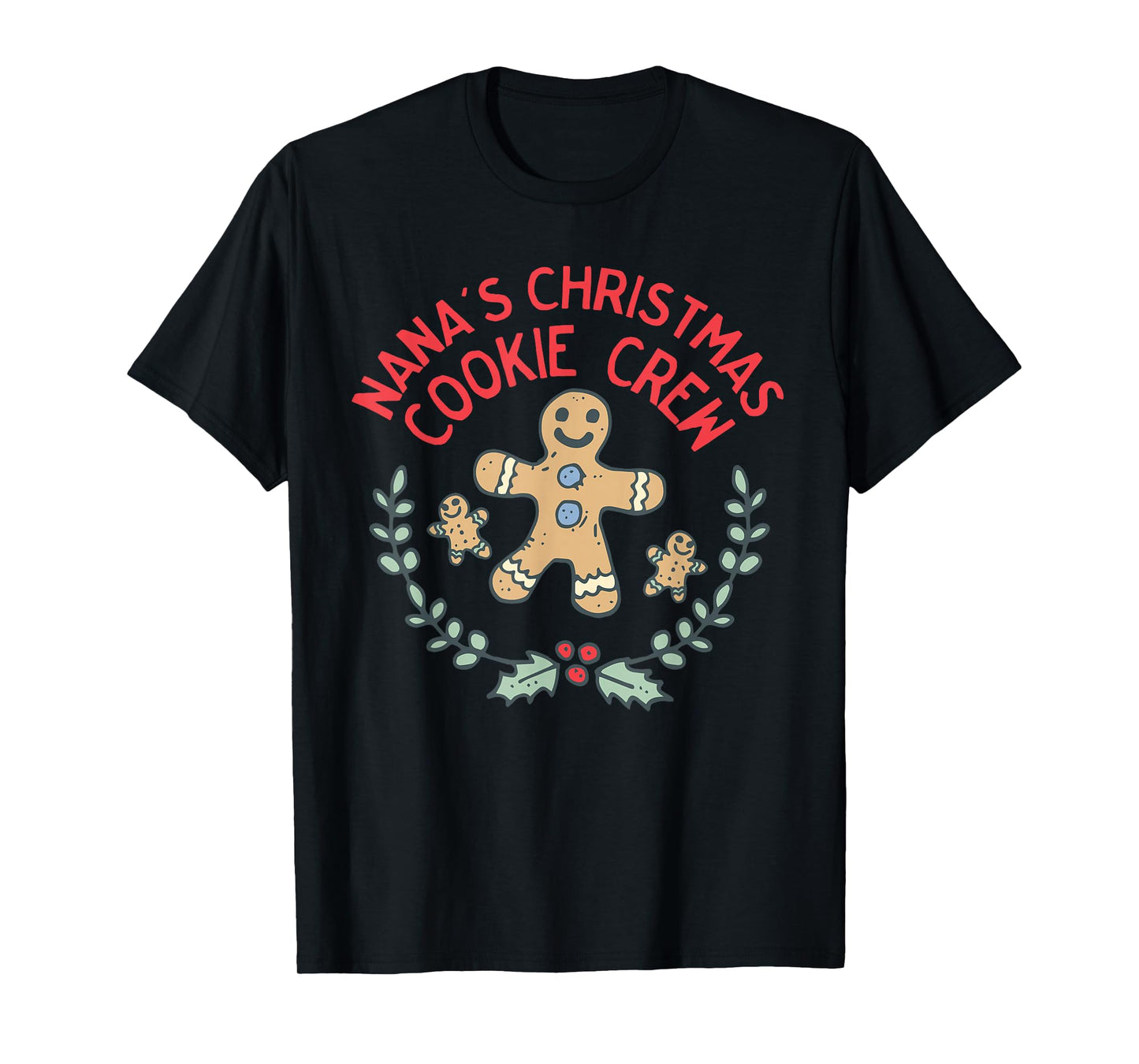 Cute Nana's Christmas Cookie Crew for Grandchildred Kids T-Shirt