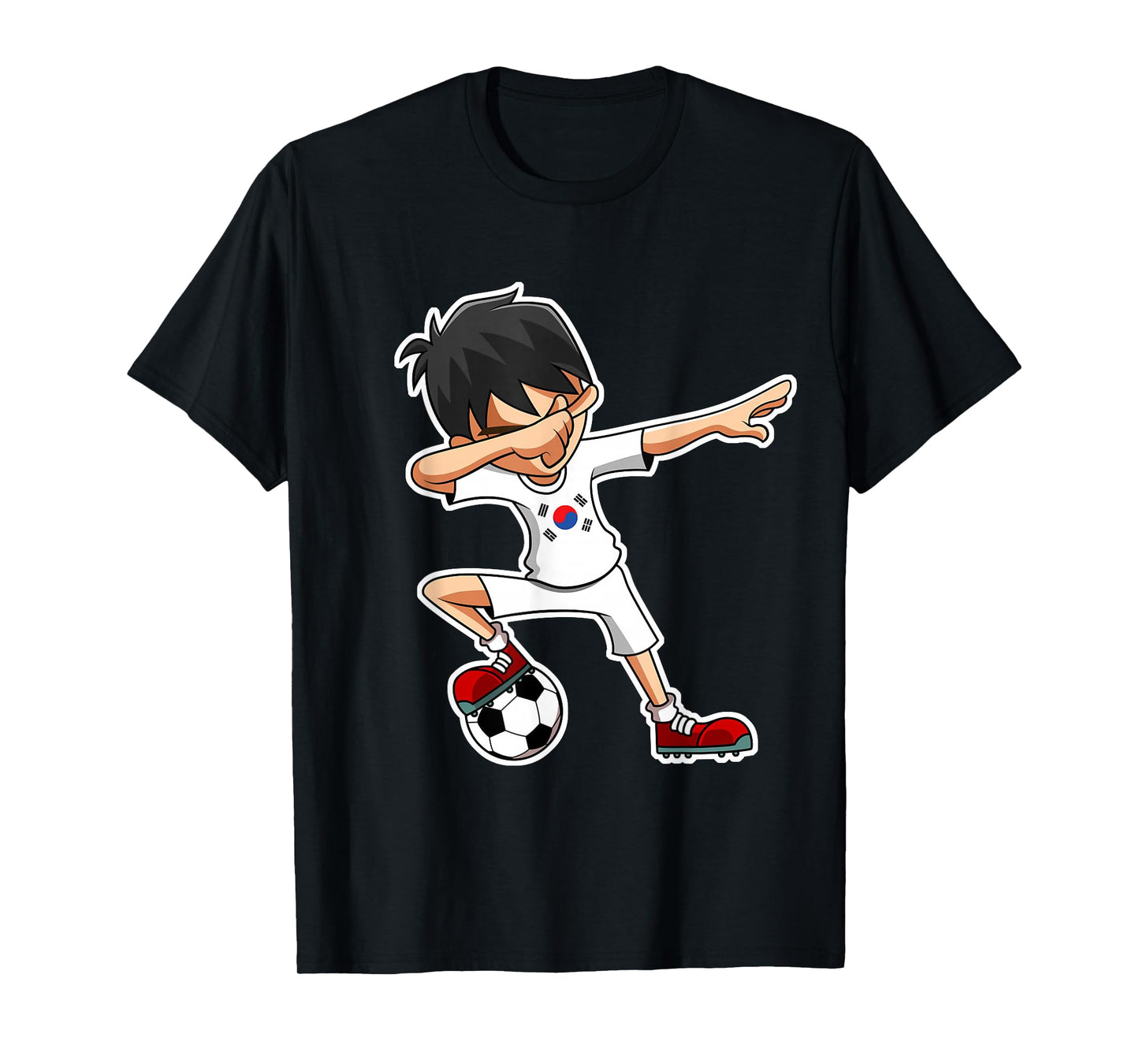 Dabbing Soccer Boy South Korea Jersey, Korean Kids Gifts T-Shirt