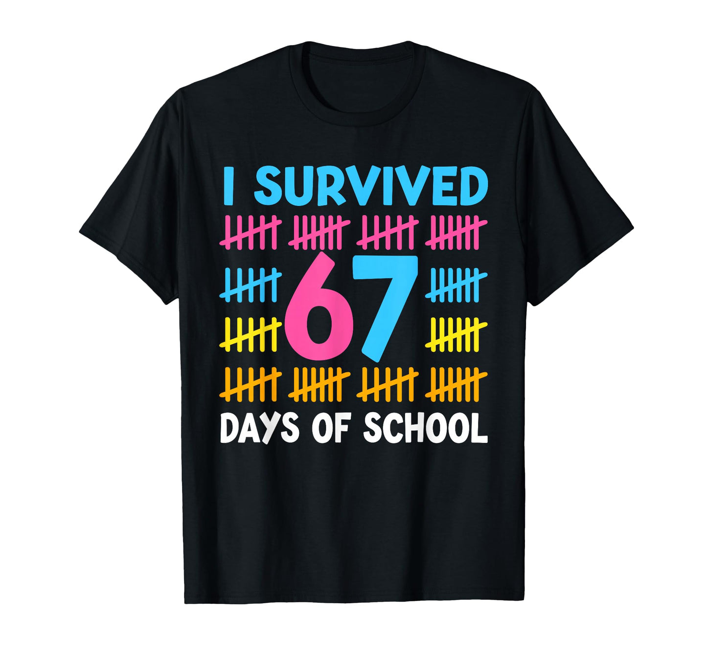 I Survived 67 Days of School Funny 67 Meme Teen Boys Teacher T-Shirt
