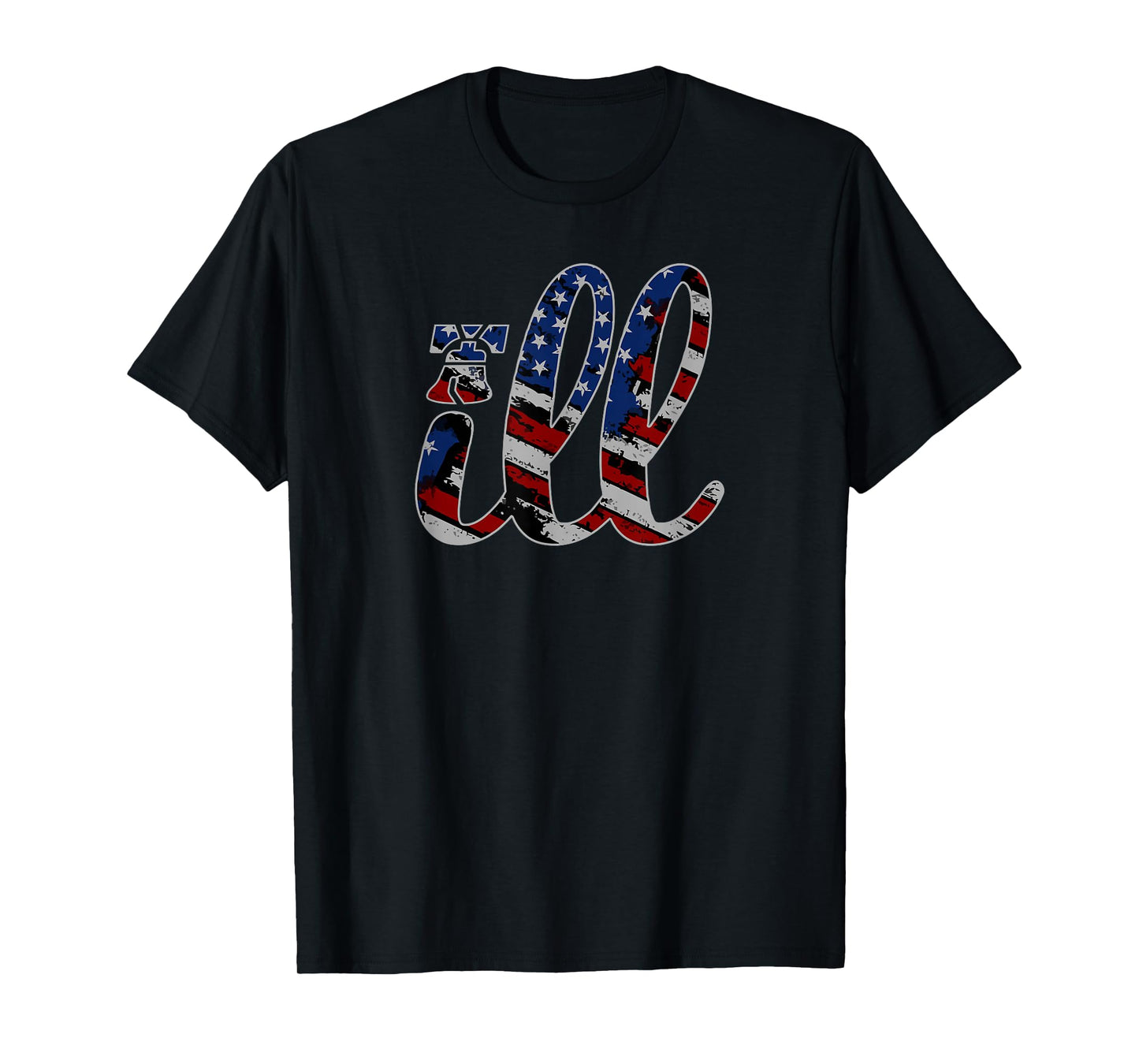 Ill Philadelphia Philly American Flag Grunge Liberty Bell T-Shirt