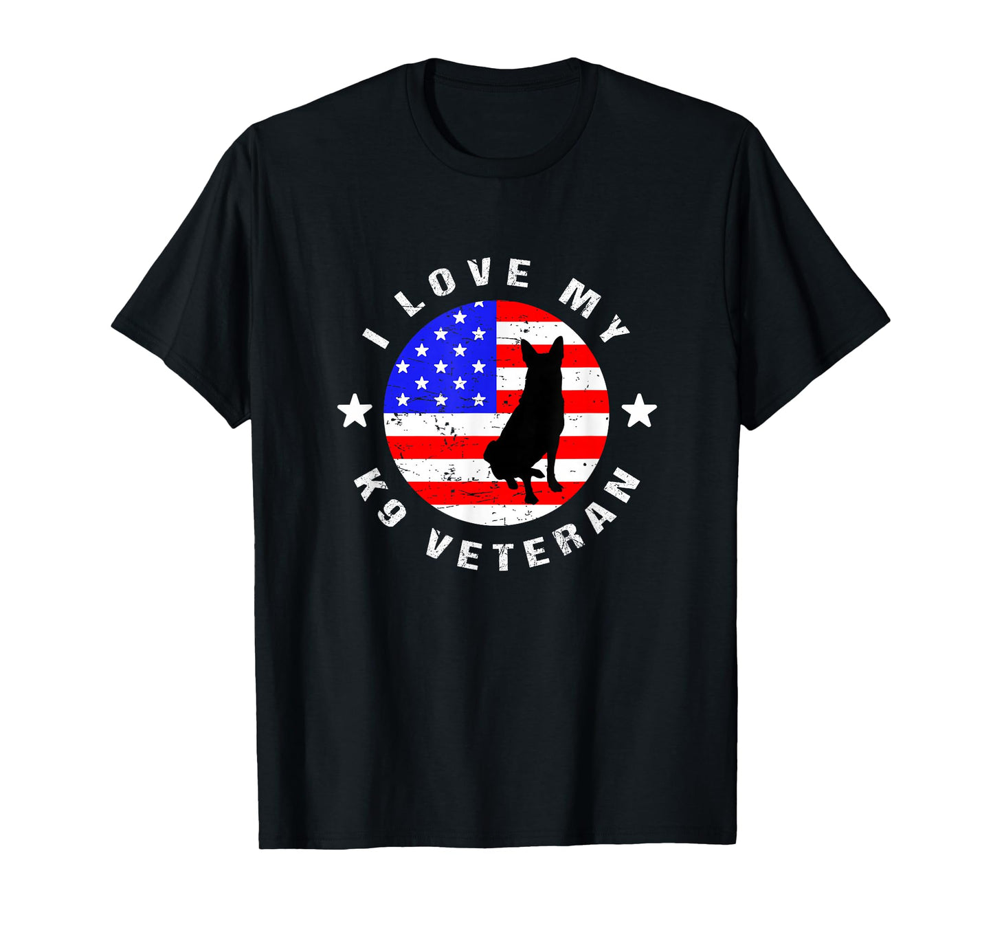 I Love My K9 Veteran - US Military Police Dog T-Shirt