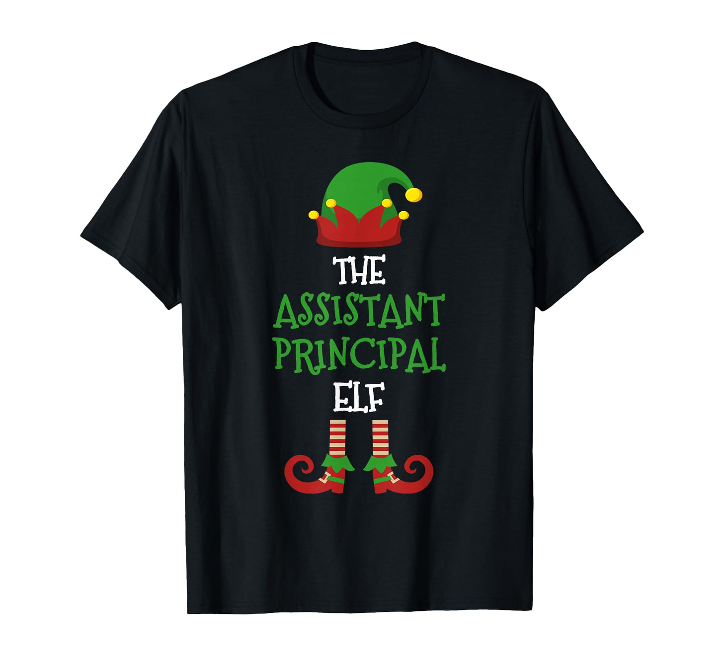 Assistant Principal Elf Matching Pajamas Christmas Teacher T-Shirt