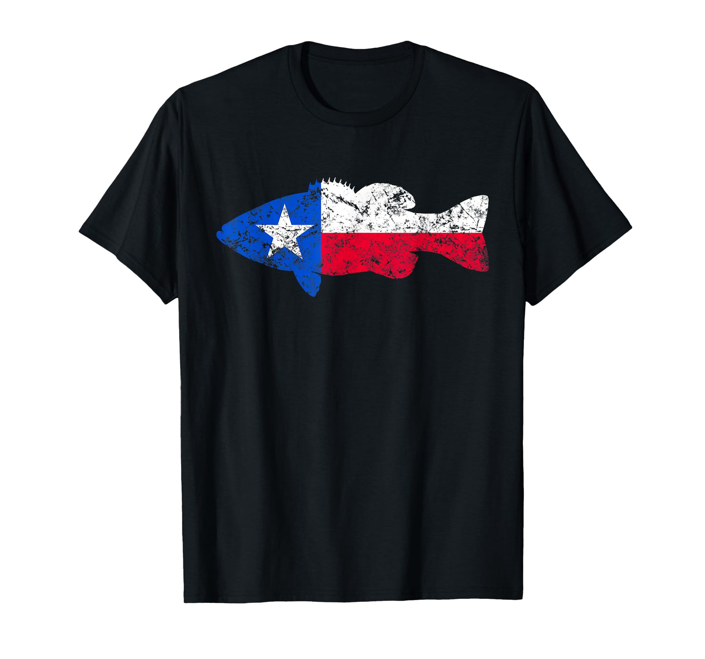 Texas Flag Smallmouth Bass Fishing T-Shirt T-Shirt